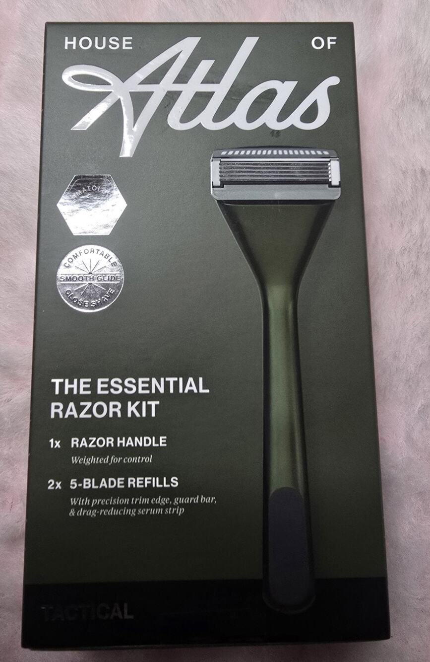 House of Atlas The Essential Razor Kit 1 Razor Handle 2x 5-Blade Refill Tactical